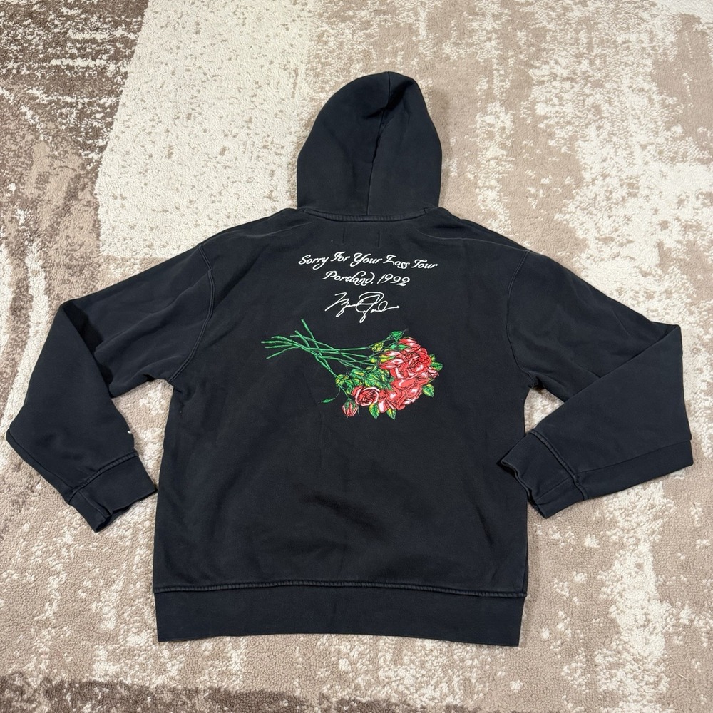 Jordan Hoodie Mens M Black Fight Rose Sorry For Your Loss Tour 1992 Nike